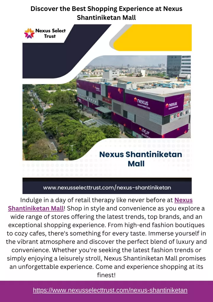 discover the best shopping experience at nexus