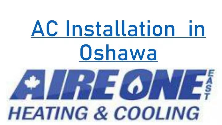 ac installation in oshawa