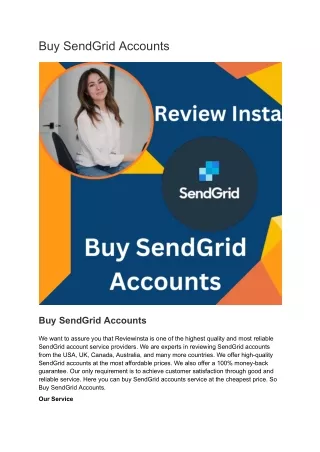 buy sendgrid accounts