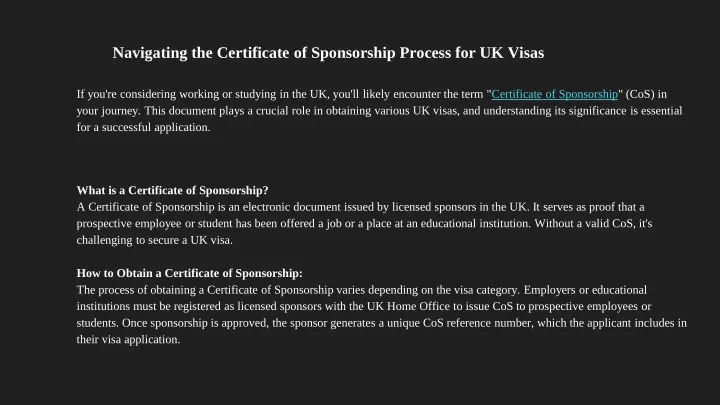 navigating the certificate of sponsorship process