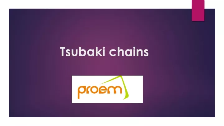 tsubaki chains