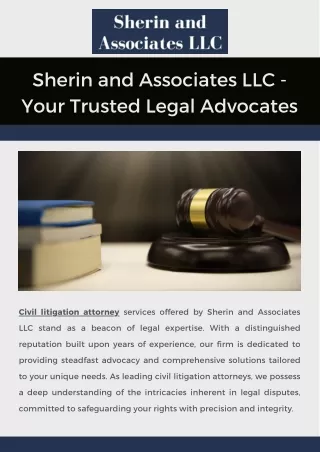 Sherin and Associates LLC: Trusted Civil Litigation Attorneys