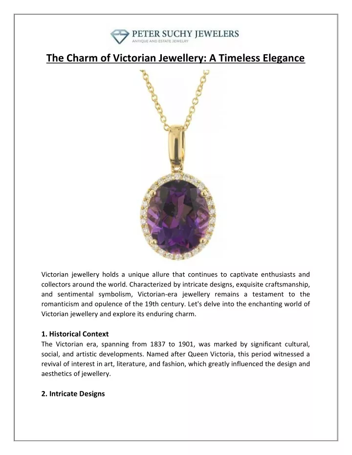the charm of victorian jewellery a timeless