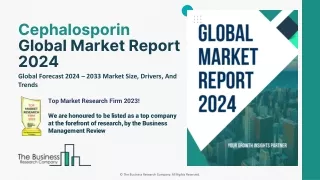 Cephalosporin Market Growth Analysis, Size, Share, Segments, Report By 2033