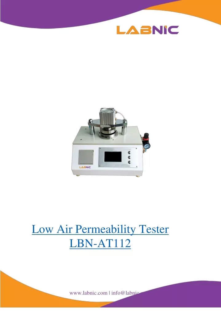 low air p ermeability te s ter lbn at112