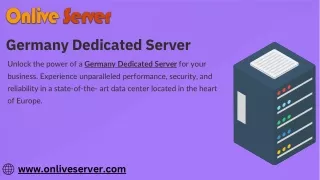 Experience Ultimate Performance with Germany Dedicated Server Solutions