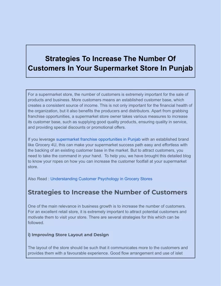 strategies to increase the number of customers