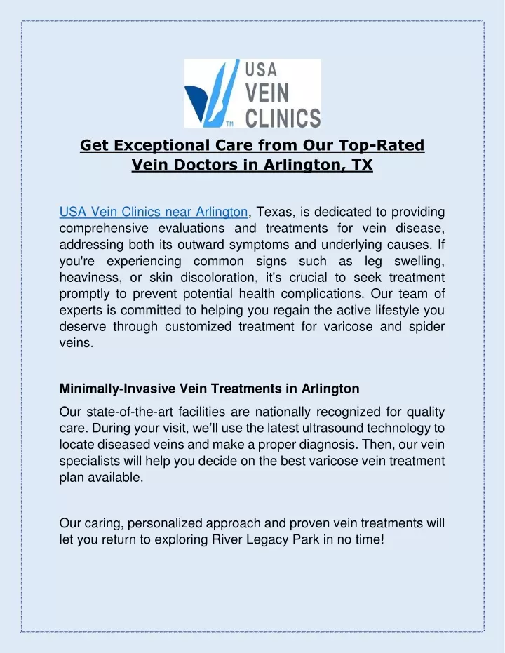 get exceptional care from our top rated vein