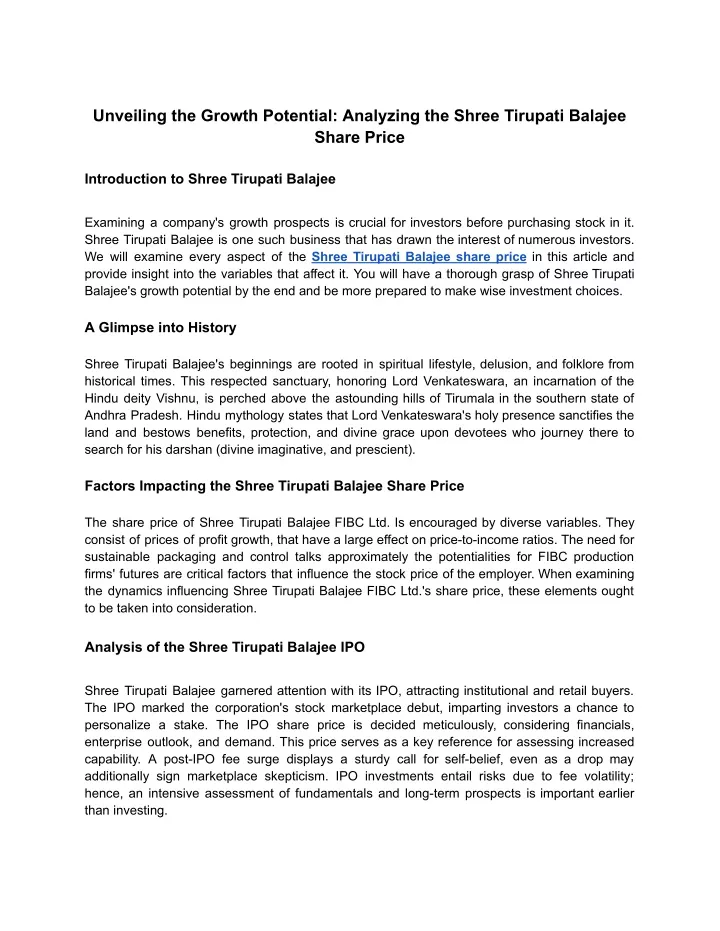 unveiling the growth potential analyzing