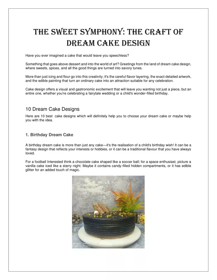 the sweet symphony the craft of dream cake design