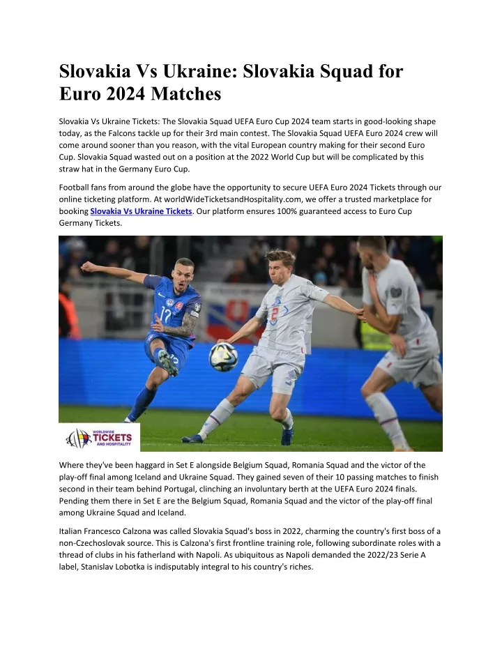 slovakia vs ukraine slovakia squad for euro 2024