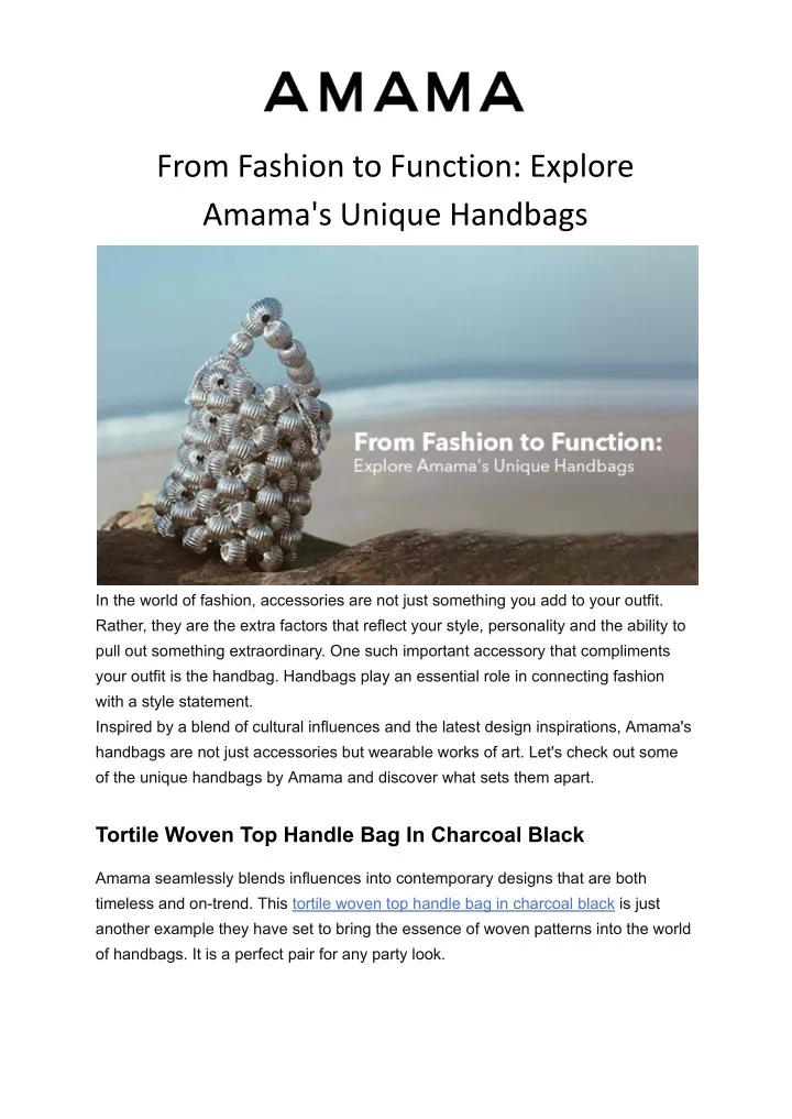 from fashion to function explore amama s unique