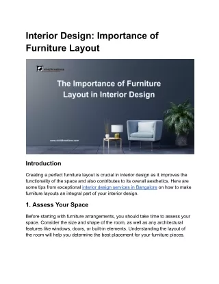 Interior Design_ Importance of Furniture Layout (1)