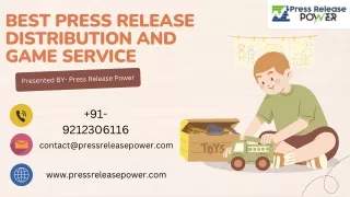 Best Press Release Distribution and game service