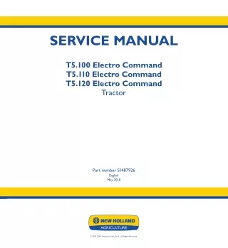 New Holland T5.110 Electro Command Tractor Service Repair Manual