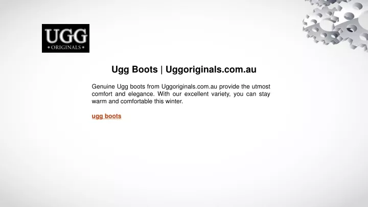 ugg boots uggoriginals com au