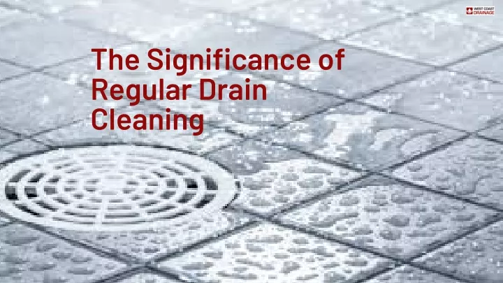 the significance of regular drain cleaning