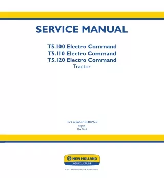 New Holland T5.120 Electro Command Tractor Service Repair Manual