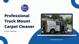 Professional Truck Mount Carpet Cleaner