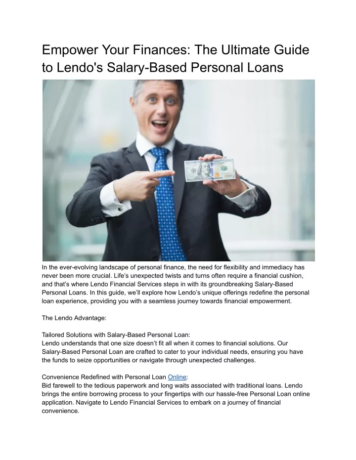 empower your finances the ultimate guide to lendo