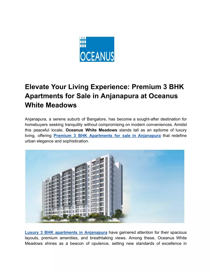 elevate your living experience premium