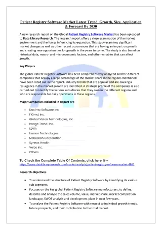 patient registry software market latest trend
