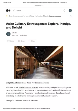 Asian Culinary Extravaganza: Explore, Indulge, and Delight