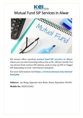 Mutual Fund SIP Services in Alwar