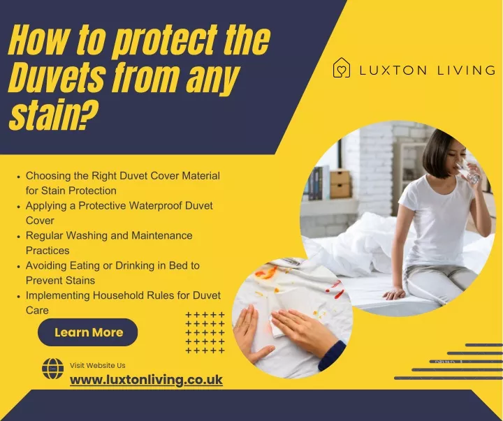 how to protect the duvets from any stain