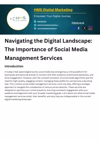 Social media management services in kumbakonam