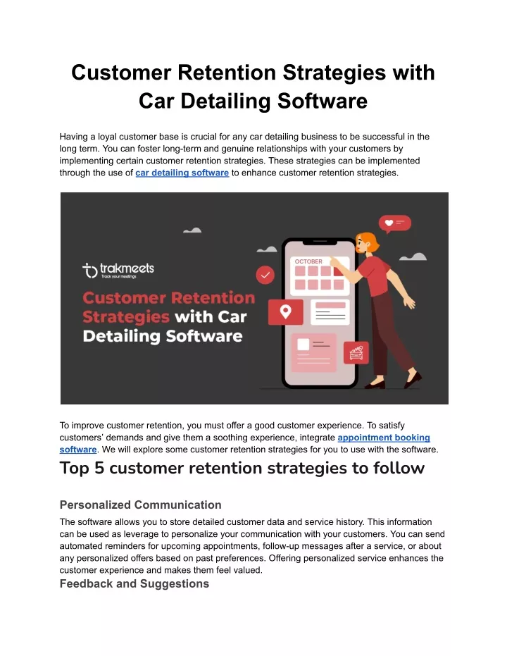 customer retention strategies with car detailing