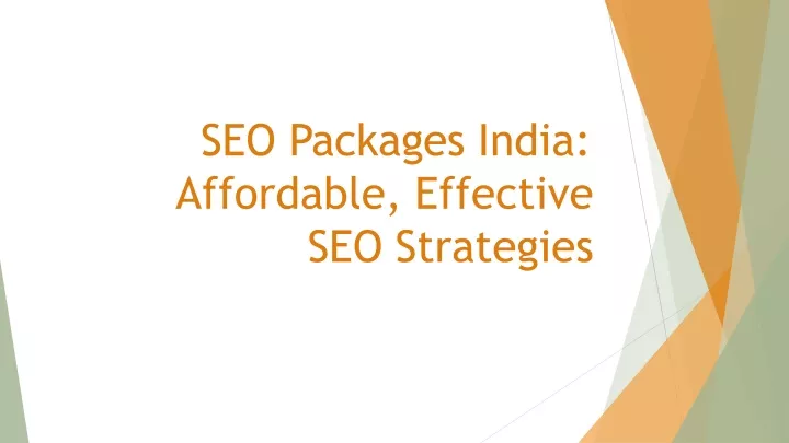 seo packages india affordable effective
