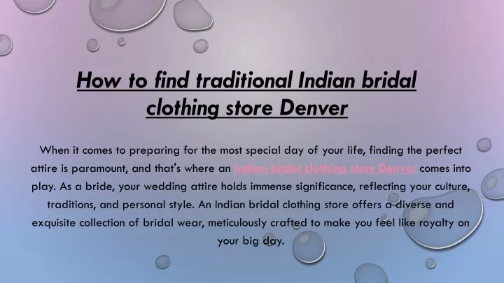 how to find traditional indian bridal clothing store denver