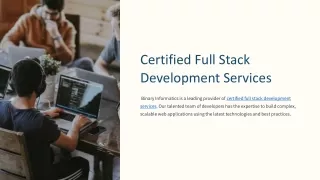 Certified Full Stack Development Services