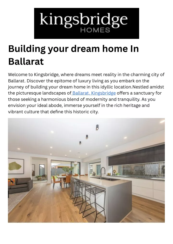 building your dream home in ballarat