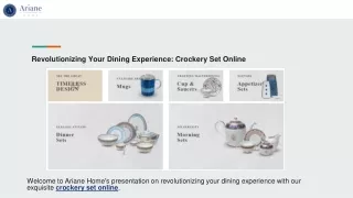 Revolutionizing Your Dining Experience: Crockery Set Online