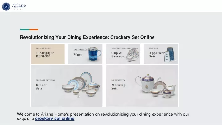 revolutionizing your dining experience crockery set online