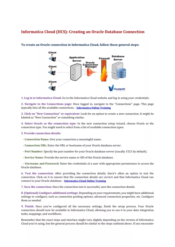 informatica cloud iics creating an oracle