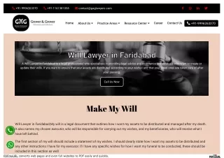 Will Lawyer in Faridabad