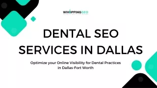 Dental SEO Services in Dallas Fort Worth