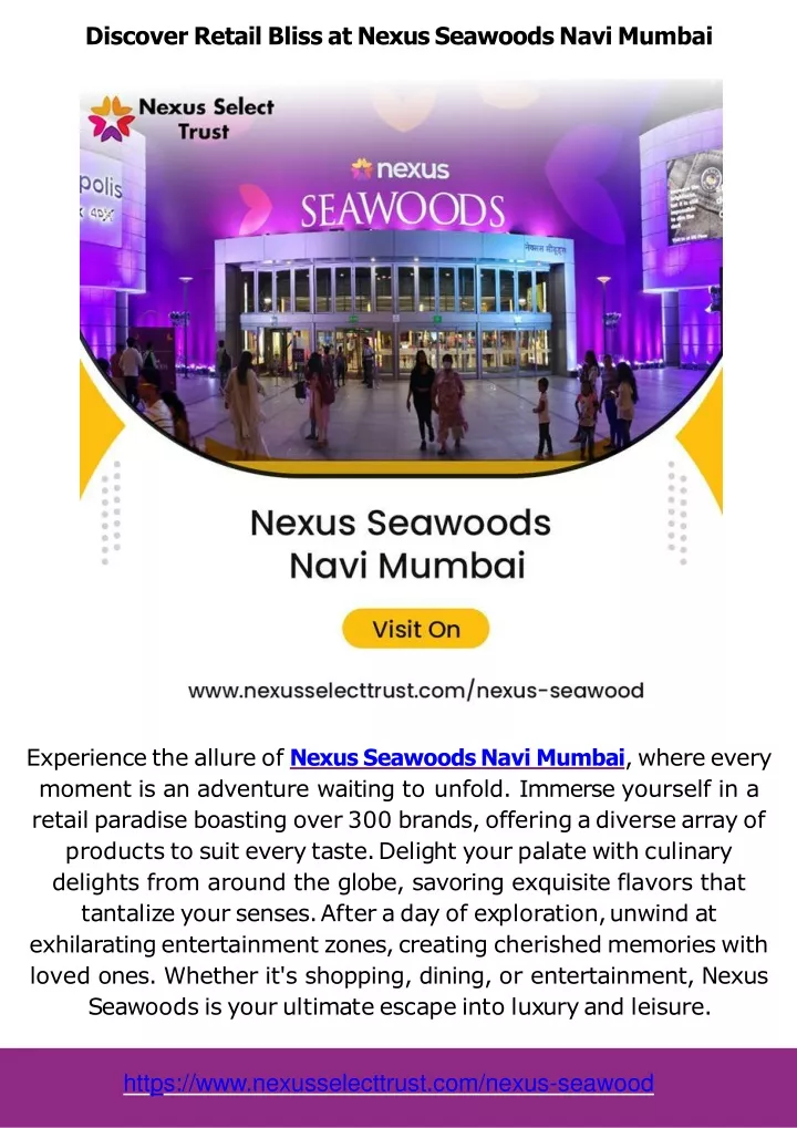discover retail bliss at nexus seawoods navi