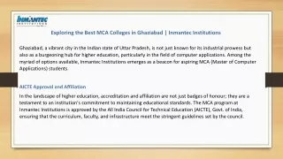 Exploring the Best MCA Colleges in Ghaziabad  -  Inmantec Institutions