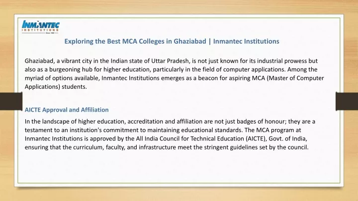 exploring the best mca colleges in ghaziabad