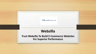 Trust Webzilla To Build E-Commerce Websites For Superior Performance
