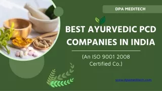 Best Ayurvedic PCD Companies in India