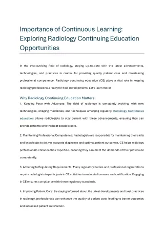 PDF--Get your CEU--radiology continuing education