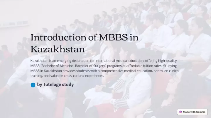 introduction of mbbs in kazakhstan