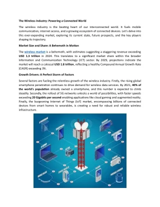 A Comprehensive Analysis of Wireless Industry