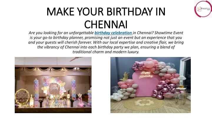 make your birthday in chennai