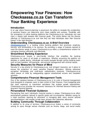 Checksassa.co.za